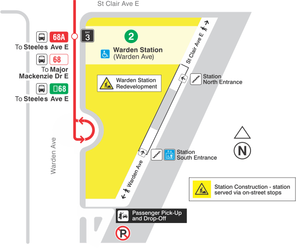 Map of route diversion