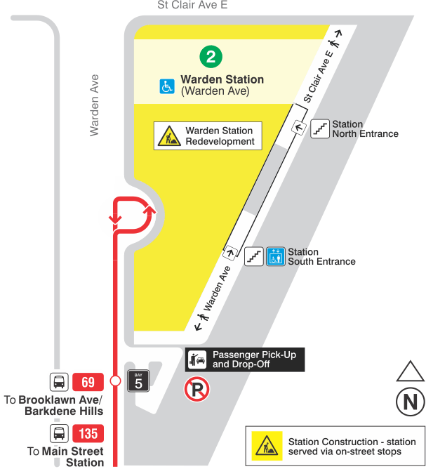 Map of route diversion