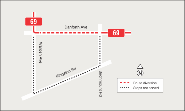 Map of route diversion