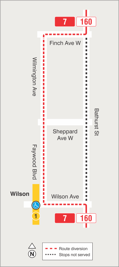 Map of route diversion