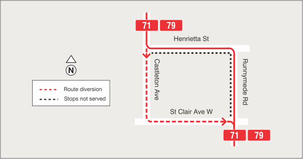 Map of route diversion