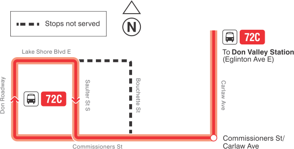 Map of route diversion