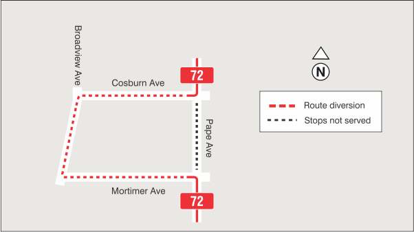 Map of route diversion
