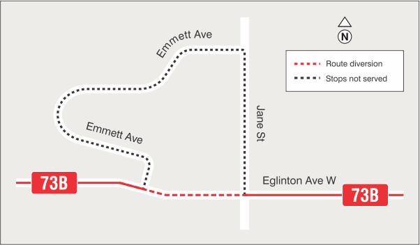 Map of route diversion