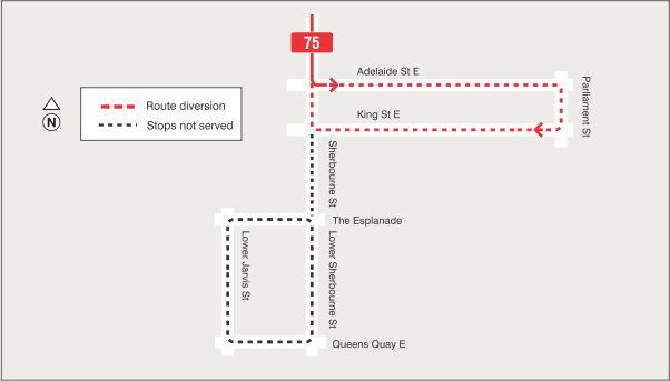 Map of route diversion