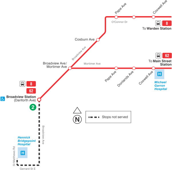 Map of route diversion