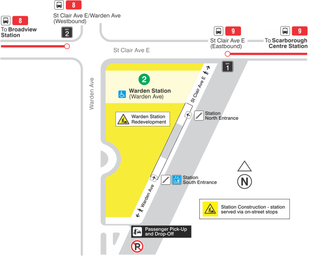 Map of route diversion