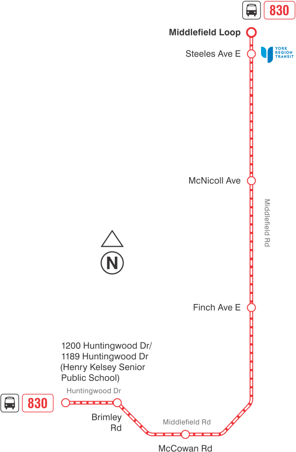 Map of route diversion