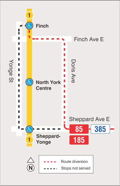 Map of route diversion