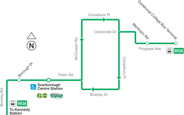 Map of route diversion