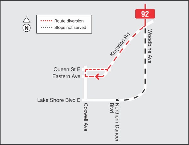 Map of route diversion
