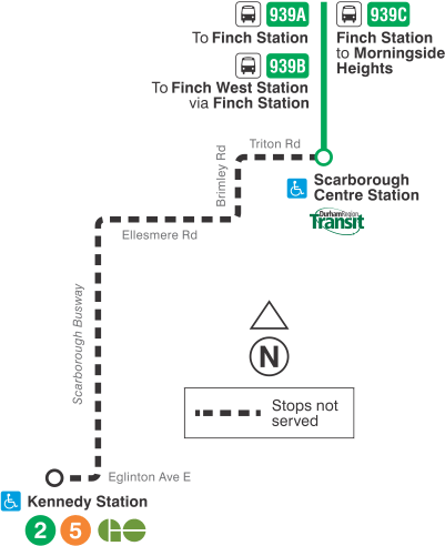 Map of route diversion