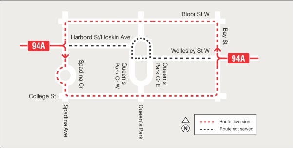 Map of route diversion