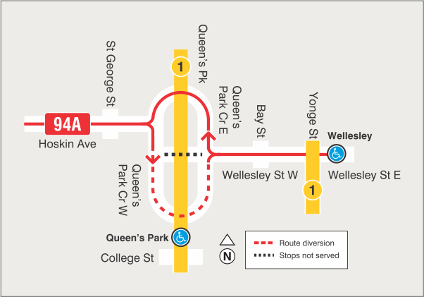 Map of route diversion