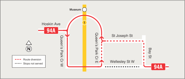 Map of route diversion