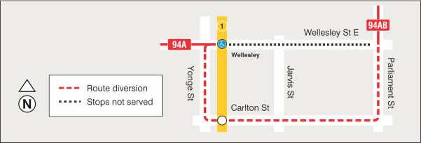 Map of route diversion