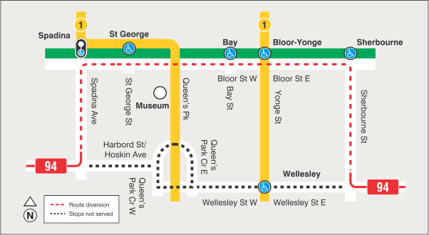 Map of route diversion