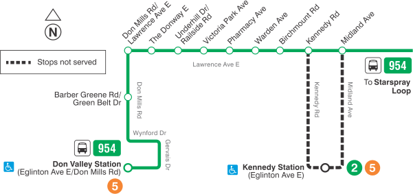 Map of route diversion