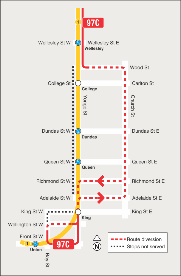 Map of route diversion