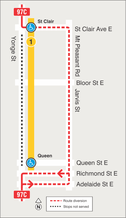 Map of route diversion