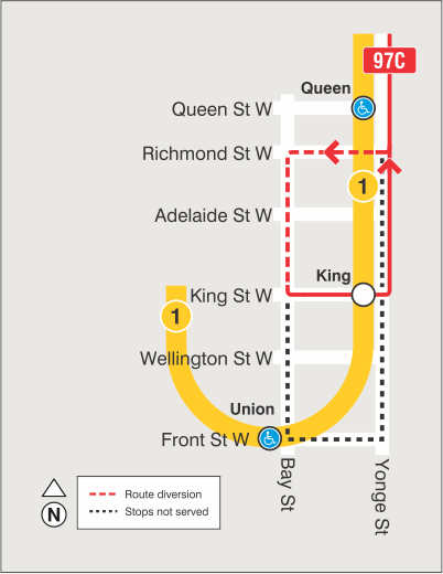 Map of route diversion