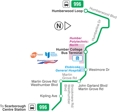 Map of route diversion