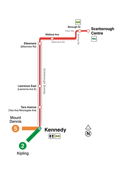 Map of busway