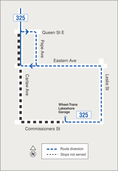 Map of route diversion