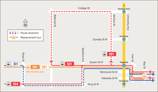 Map of route diversion