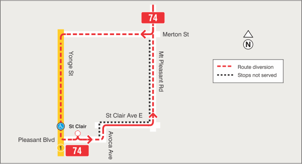 Map of route diverison