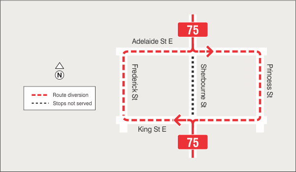 Map of route diversion