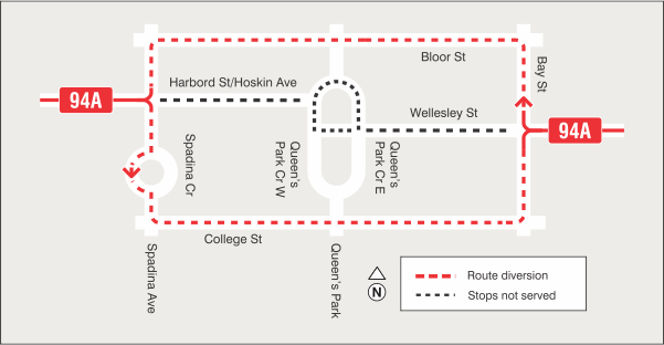 Map of route diversion