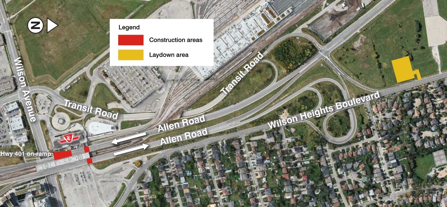 map of construction area