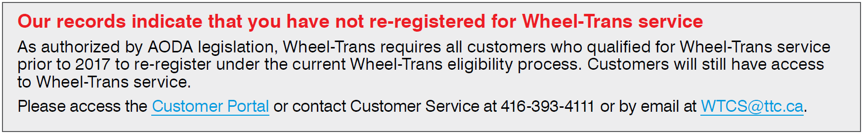 Screenshot of Wheel Trans Reregistration page