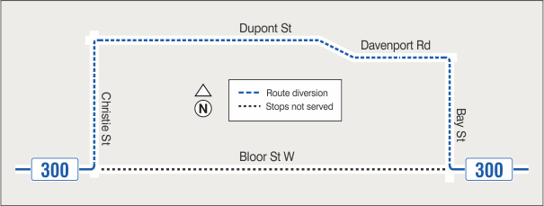 Map of route diversion