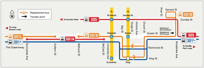 map of 501 queen diversions as of September 3