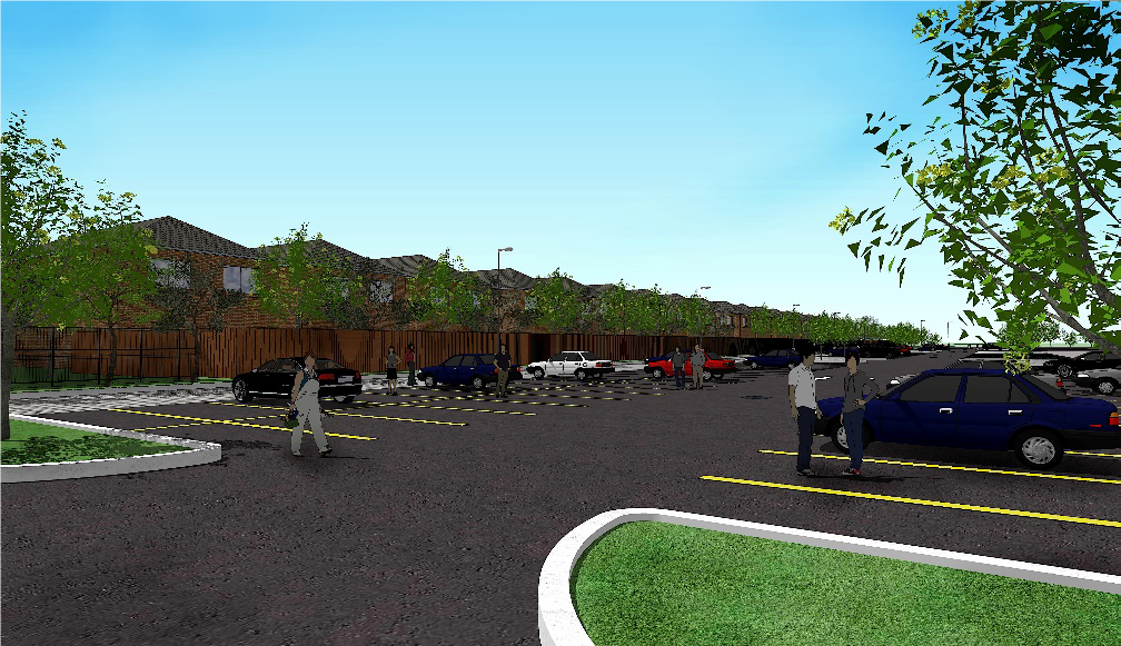 Rendering of the new Mount Dennis parking lot