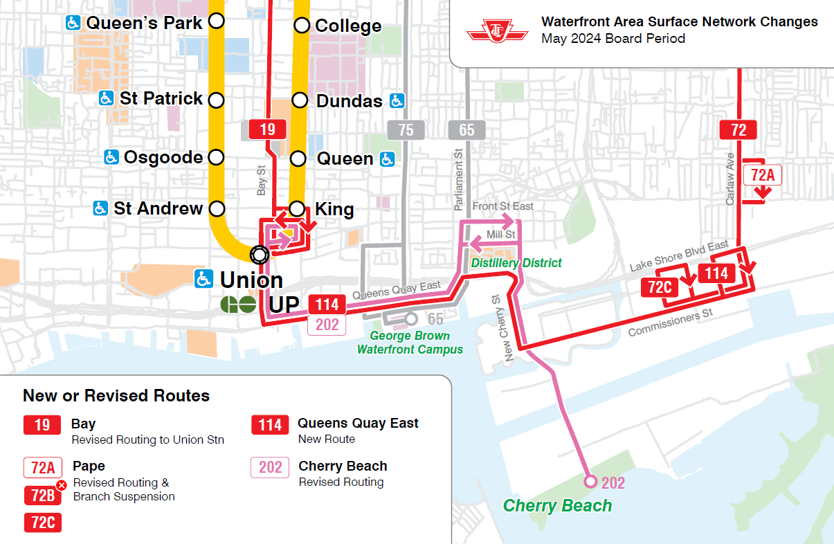 Queens Quay East Interim Bus Priority Lanes