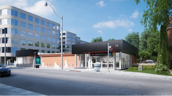 Rendering of the Summerhill Station new entrance / exit