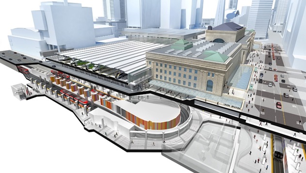 Artist’s rendering of the future Union Streetcar Station. Design subject to change.