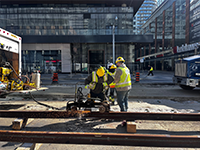 Grinding of newly welded rail