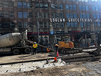 Concrete pouring on Bathurst Street