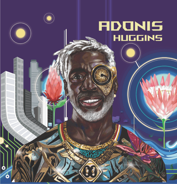 Painted portrait of Adonis Huggins