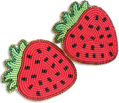 Two strawberries side by side