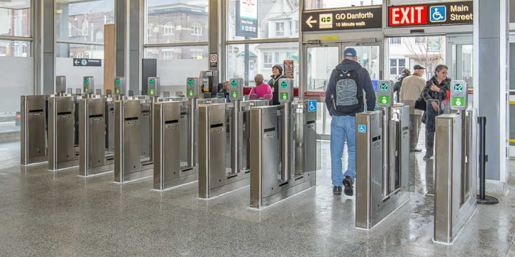 Wide aisle fare gates