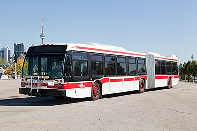 Articulated bus side view