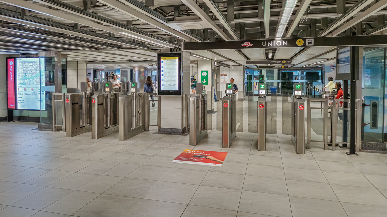 TTC fare gate at Union Station