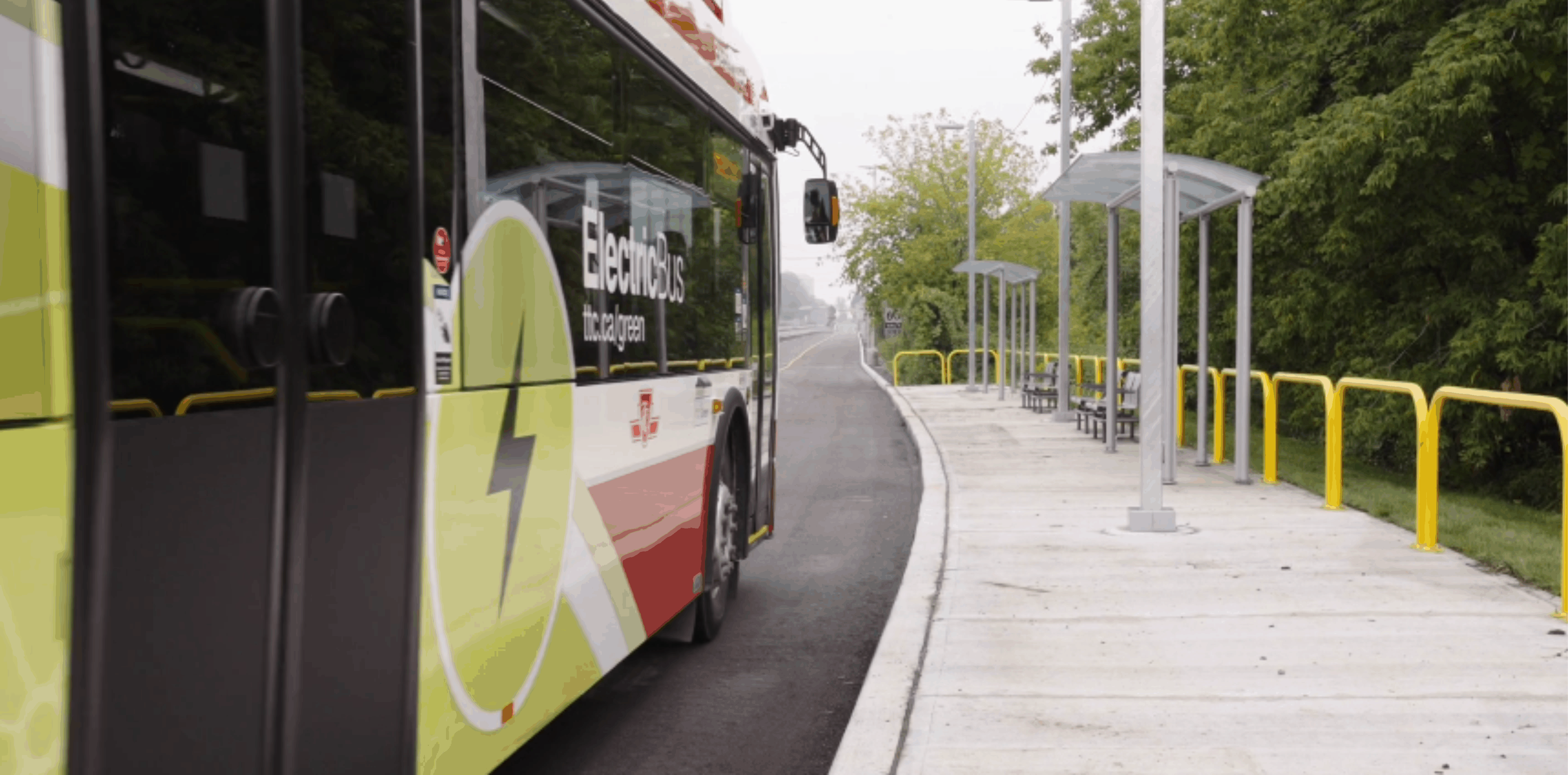 Bus at bus stop