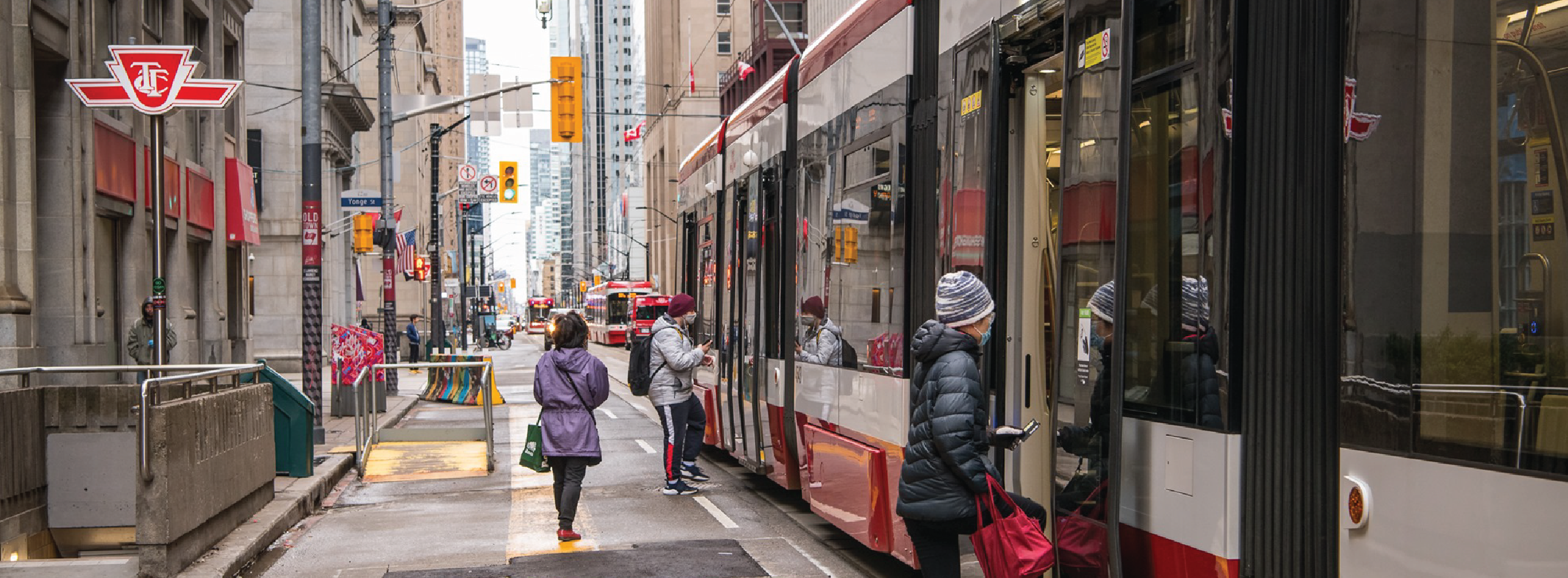 TTC customers boarding the 504 King streetcar