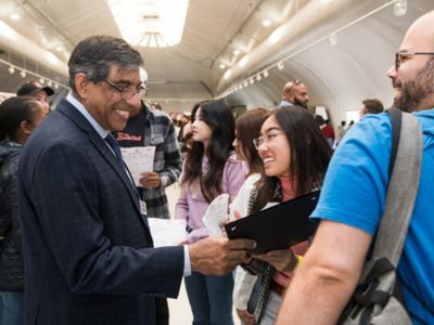 People at a networking event